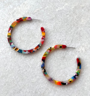 LUNA B Medium Hoop Earrings